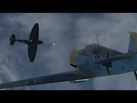Cliffs of Dover Blitz. Messerschmitt BF 109 E 1 Vs Supermarine Spitfire MK I