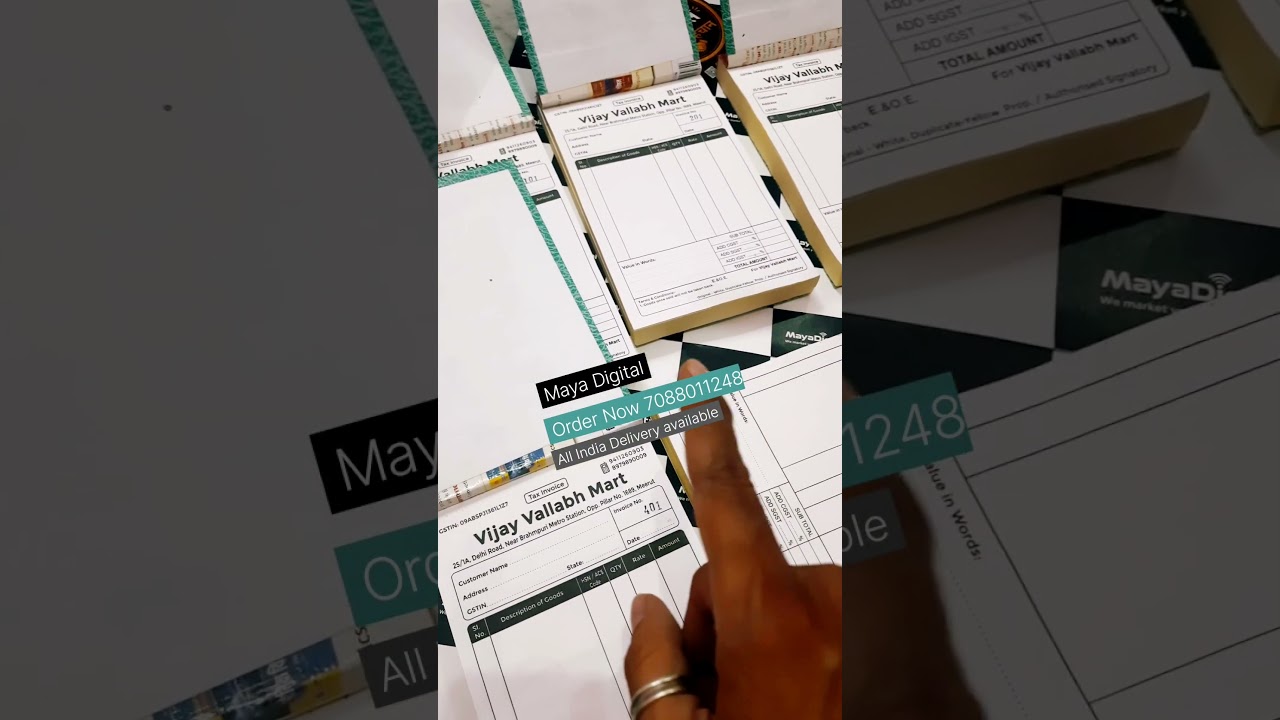Bill Book Printing in Meerut - Maya Digital