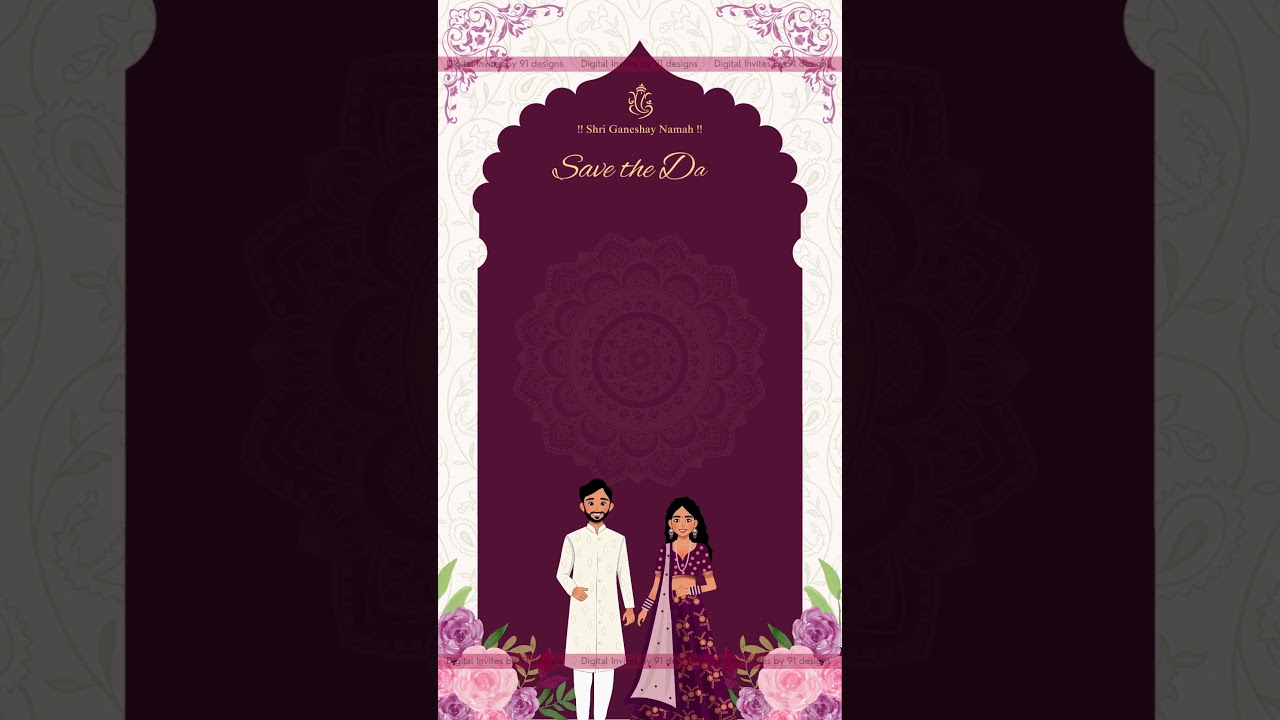 Elegant Script Save the Date Invitation