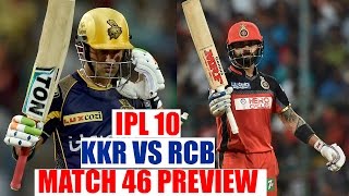 IPL 10: KKR vs RCB, Match 46 PREVIEW | Oneindia News