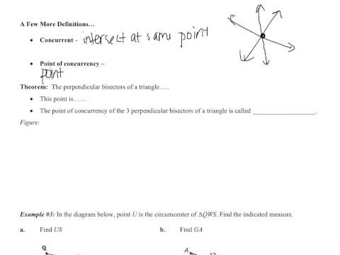 5.2: Use Perpendicular Bisectors