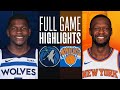 TIMBERWOLVES at KNICKS | FULL GAME HIGHLIGHTS | January 1, 2024
