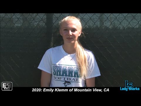 2020 Emily Klemm Pitcher and Shortstop Softball Skills Video - Lady Sharks