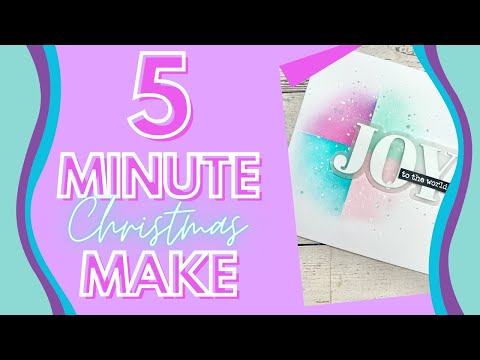 Quick and Easy Christmas Card ❄️ 2 minute background!!
