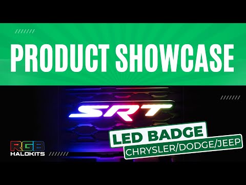 SRT LED Grill Emblem Badge Multicolor