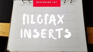 How I design Filofax Inserts