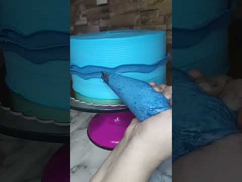 Comofaxer ondinhas com o bico 123   #confeitaria #confeitariaartesanal #bolo #chantininho