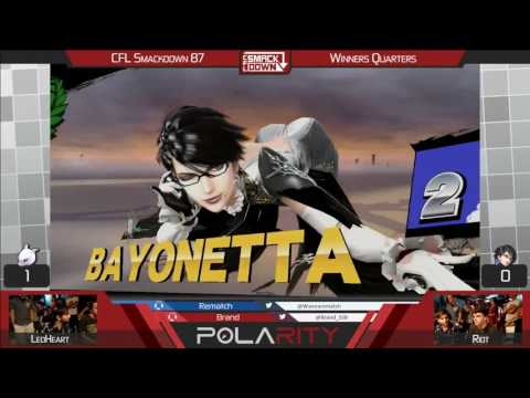 CFL Smackdown 88 WiiU - LeoHeart (Mewtwo) vs Riot (Bayonetta) - Winners Quarters