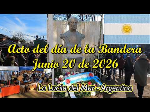 DIA DE LA BANDERA‼️, CELEBRACION EN LA LUCILA DEL MAR☀️Argentina #viral #bandera #flag #belgrano