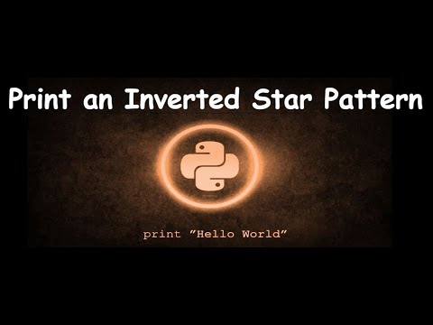 Python Program To Print An Inverted Star Pattern General Python Programming Questions
