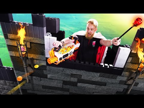 NERF Defend the *GIANT* Castle Challenge! Video