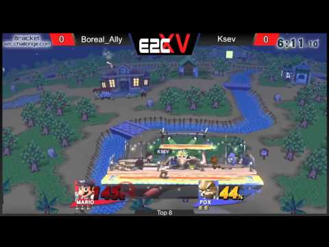E2C 15 Smash 4 Singles: Ally (Mario) vs. Ksev (Fox) - Top 4