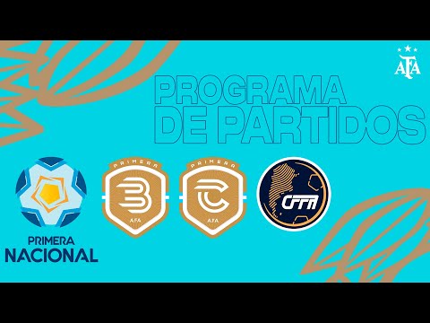 Sorteo Programa de Partidos Primera C, Primera B, Primera Nacional y Federal A 2026