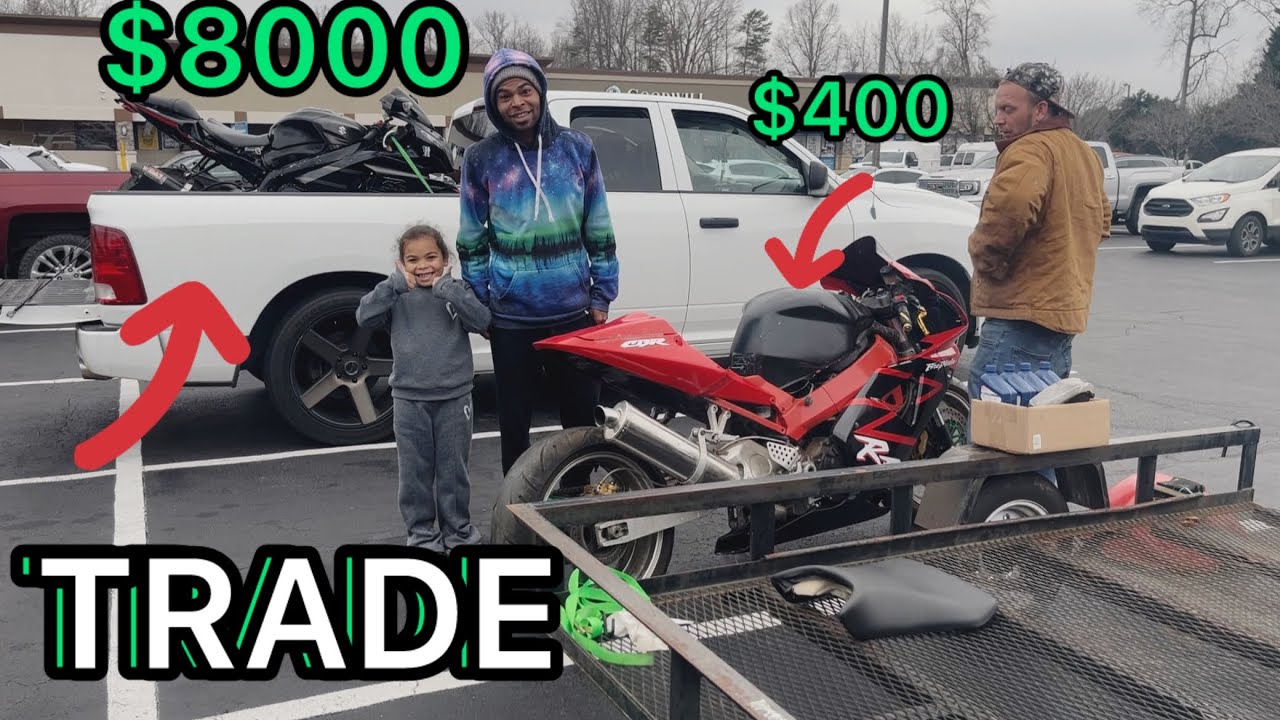 Trading a Wrecked $400 CBR954 for a $8000 GSXR1000
