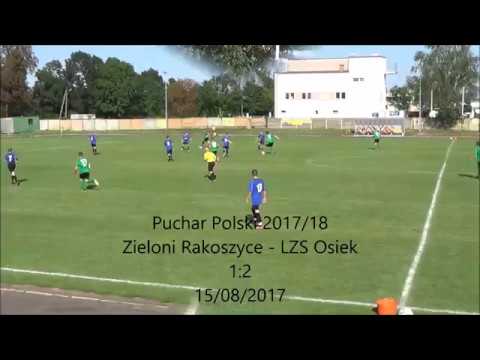 Puchar Polski 2017/18 Zieloni Rakoszyce - LZS Osiek 1:2, skrót meczu