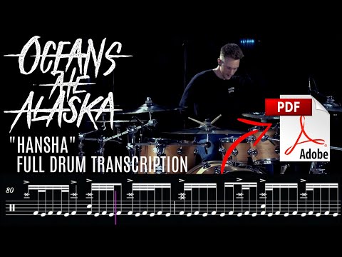 AB Drums Transcripts EP #18 - Chris Turner (Oceans Ate Alaska)  - "Hansha" - Drum Transcription
