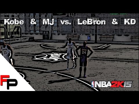 NBA 2K15 Gameplay Blacktop - LeBron James & Kevin Durant vs. Kobe Bryant & Michael Jordan