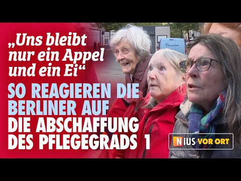 Pflegegrad 1 soll abgeschafft werden – so reagieren die Menschen in Berlin!