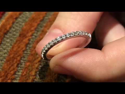 Platinum 2mm wedding band with cz /part of ma8611db