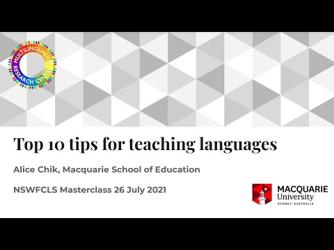Alice Chik top 10 tips for teaching languages