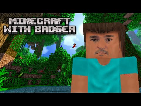 Badger goes crazy in Minecraft live!
