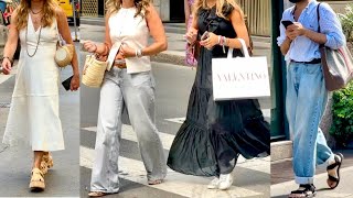 Summer August Milan Street Style 🇮🇹Exploring Fashion Trends in the Qua