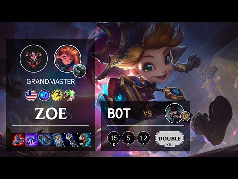 Zoe Bot vs Caitlyn - NA Grandmaster Patch 10.18