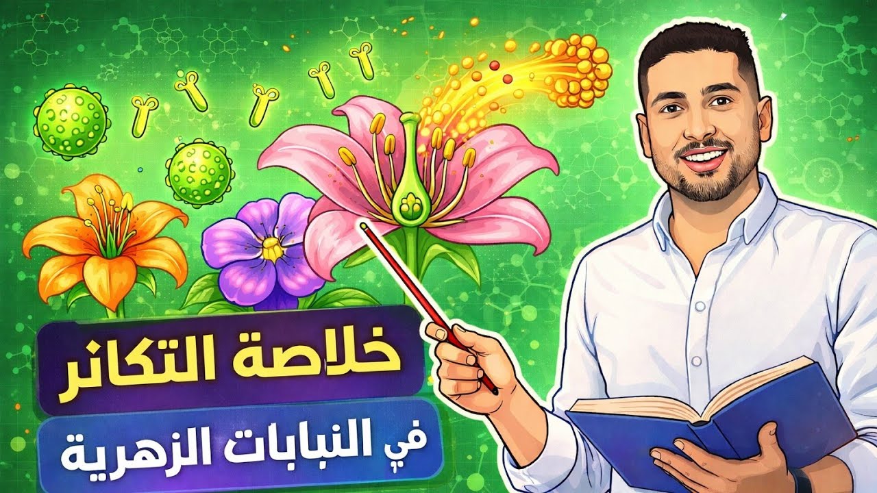 أقوى شرح للتكاثر في النباتات الزهرية 🌸 (الخلاصة في الزهرة) | أحياء تالته ثانو