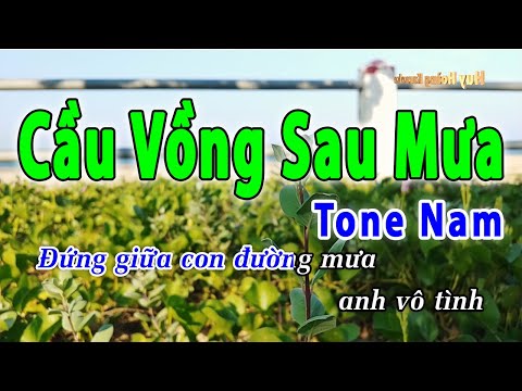 Cầu Vồng Sau Mưa Karaoke Tone Nam | Huy Hoàng Karaoke