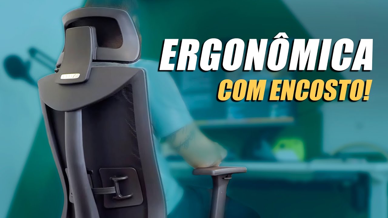 CHEGOU! Minha nova Cadeira Ergonômica com ENCOSTO! // GenioDesk ErgoChair 2.0