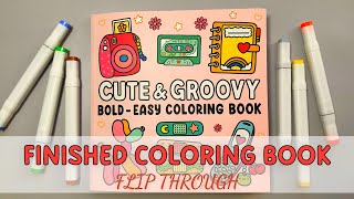 Every Page Colored! 🌈 CUTE&GROOVY by Coco Wyo ✨Coloring Book Flip
