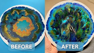 It’s Transformation Time! Pour Painting Failure to Fabulous?~Fluid Art and Acrylic Skins