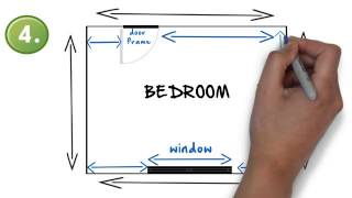How to draw a bedroom floor plan