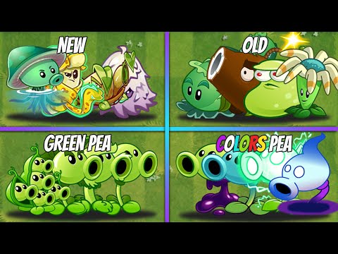 4 Team NEW | OLD | GREEN PEA | COLORS PEA Plants Battlez - PvZ 2 Team Plants vs Team Plants