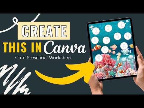 Canva Tutorial Design Cute Number Tracing Worksheets For Kids