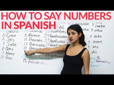 Learn how to say numbers in Spanish Video