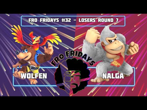 Fro Fridays #32 Losers Round 7 - Wolfen (Banjo) vs. Nalga (DK) Smash Ultimate - SSBU