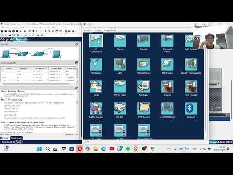 3.4.6 - Cisco Packet Tracer  -  Configure Vlans and Trunking - physical mode