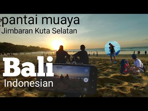 Sunset Pantai muaya Jimbaran, Kabupaten Badung, Bali