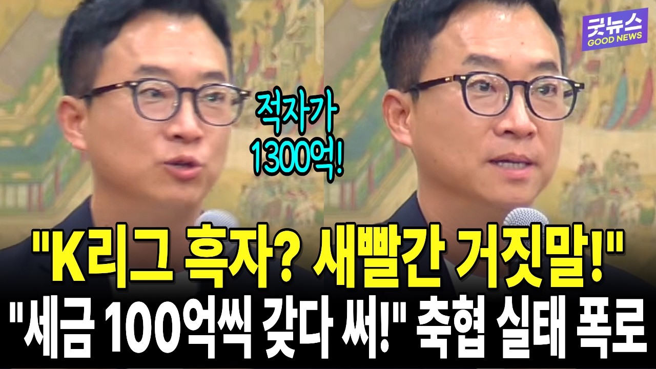 "K리그 흑자? 새빨간 거짓말!" "세금 100억씩 갖다 써!" 축협 실태 폭로