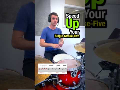 Speed Up Your Single-Stroke-Five - DRUM LESSON  #drums #drumnotation #drumlessons