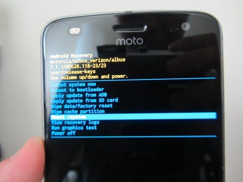 How to enter Motorola Z2 Play / Force into  Recovery mode and hard reset