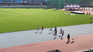 2022年港都盃全國田徑錦標賽　公開男子100公尺準決賽第1組 　陳玟溥國立臺南大學 魏泰陞前勁國際運動 宋岳峻國立臺灣體大 進決賽