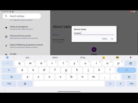 how to change device name in settings