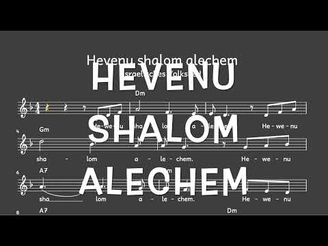 Lied: Hevenu shalom alechem - hebräisch - deutsch (Frieden / Melodie, Akkorde, Noten,Text)