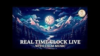 REAL TIME CLOCK LIVE WITH CALM MUSIC 3/18/26