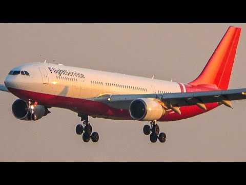 20 HEAVY AIRCRAFT LANDINGS + Departures - Airbus A330, B777, B767 ... (4K)