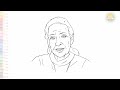 Jane Goodall Drawing Easy Art Tutorial How To Draw Jane Goodall Step By Step Artjanag