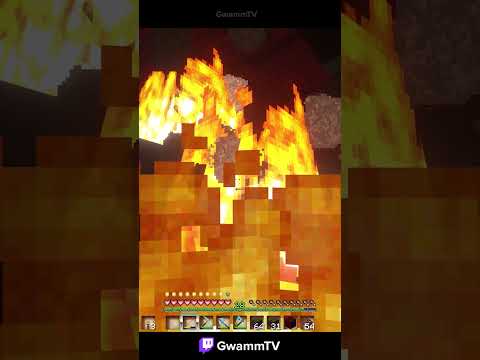 Gwamm throws epic sword in lava! Insane Minecraft moment