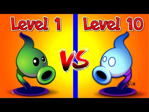 Every Plants LEVEL 1 Vs. MAX LEVEL - Plants vs Zombies 2